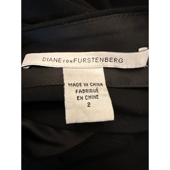 Diane Von‎ Furstenberg dress 2 Helen women's  black seam cap sleeve knee length - Picture 16 of 16
